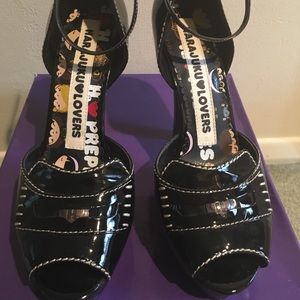 harajuku lovers patent platform heel